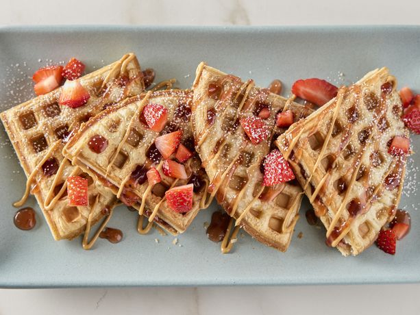 Toasty PB&J Waffle Pies