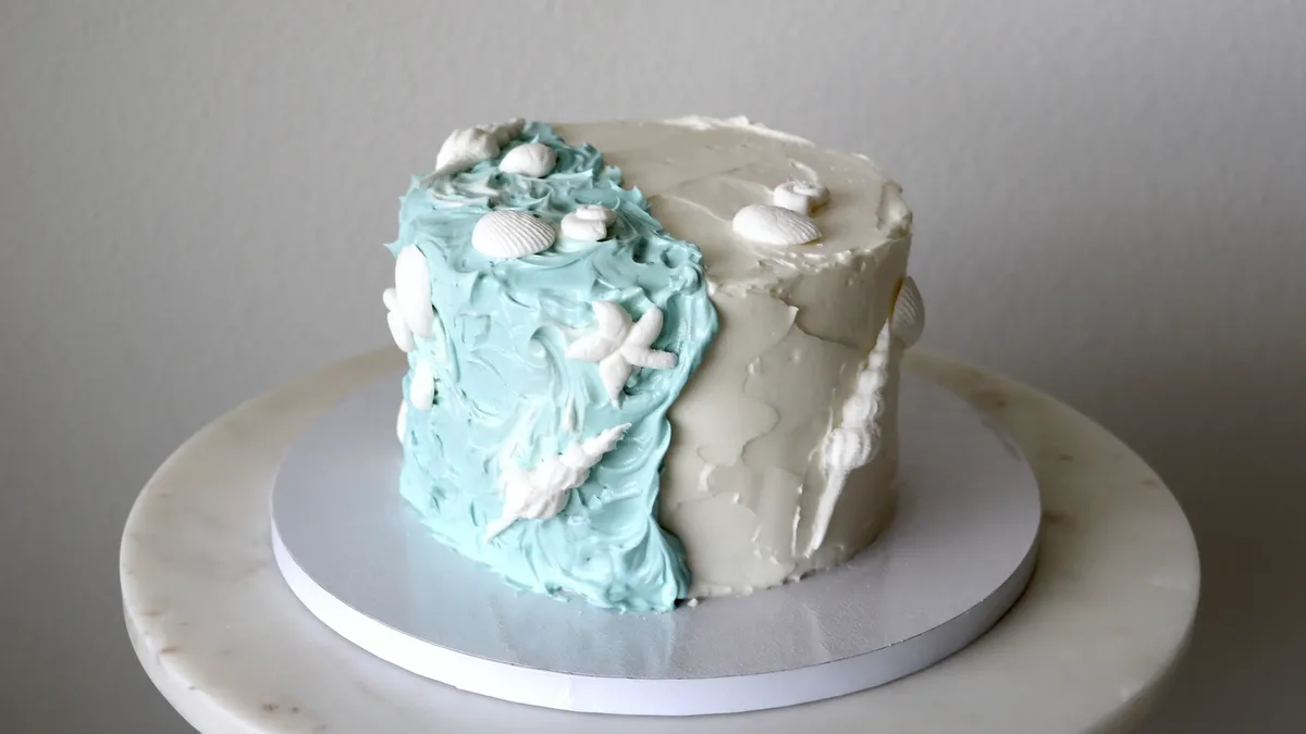 Aquamarine-Inspired Lemon Birthday Cake