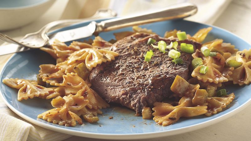 Peppered Beef with Pasta