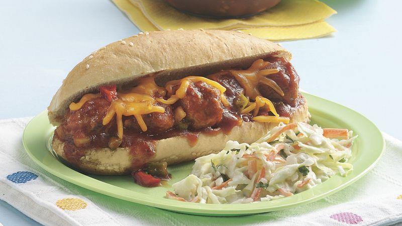 Honey Barbecue Meatball Sandwiches