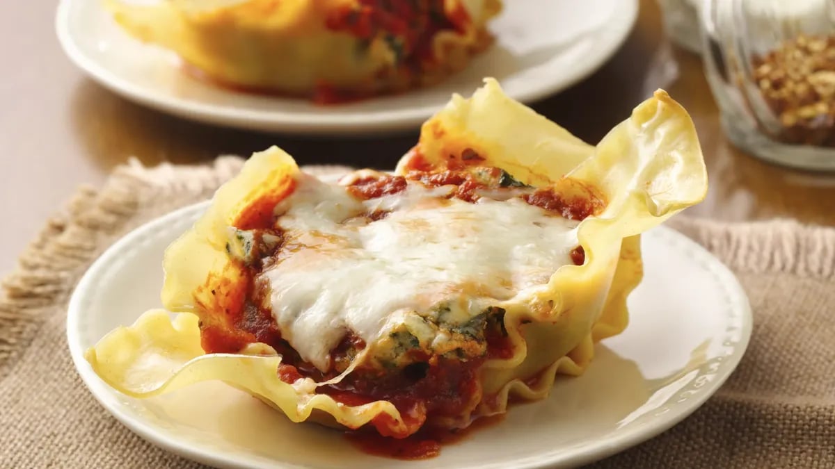 Spinach Lasagna Cupcakes