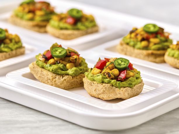 Avocado Biscuit Toast with Roasted Corn