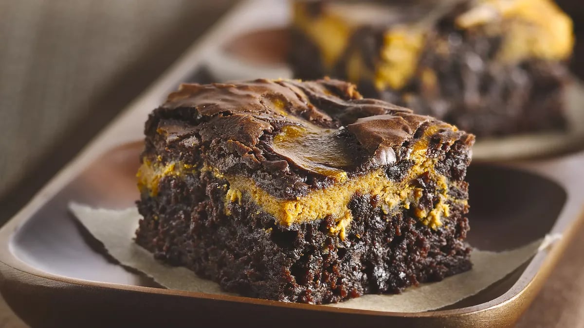 Pumpkin Swirl Brownies