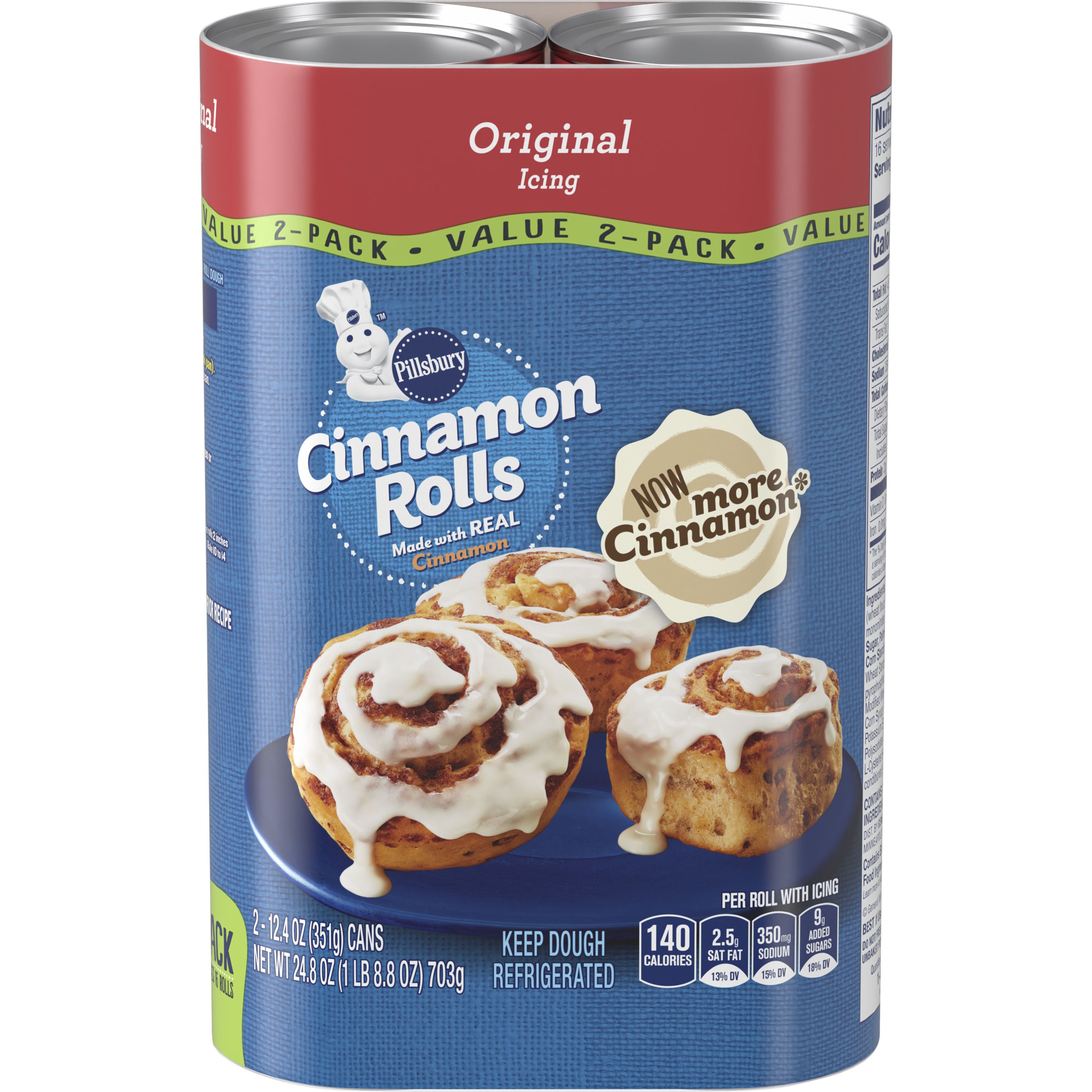 Pillsbury™ Cinnamon Rolls with Icing 2 Pack - Front