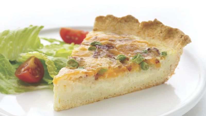 Skinny Cheddar and Bacon Quiche