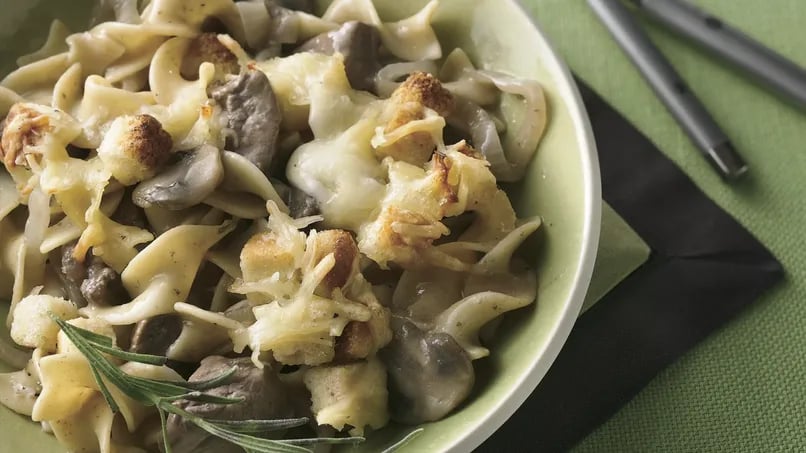 French Onion-Beef-Noodle Bake