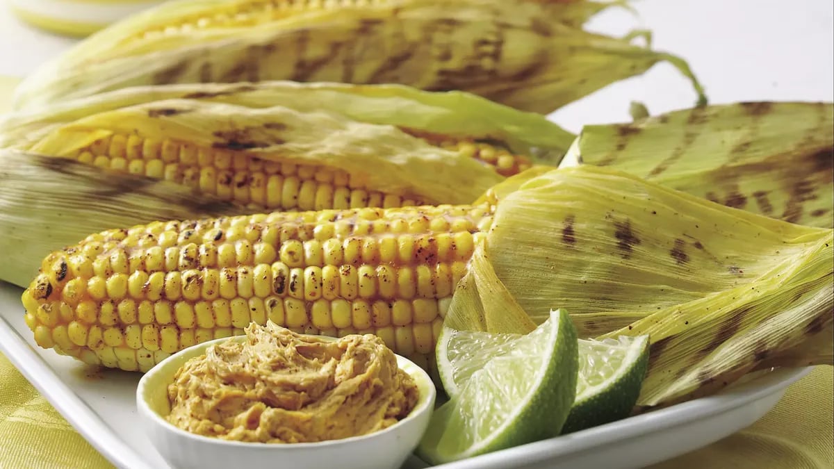 Grilled Corn with Chile-Lime Spread