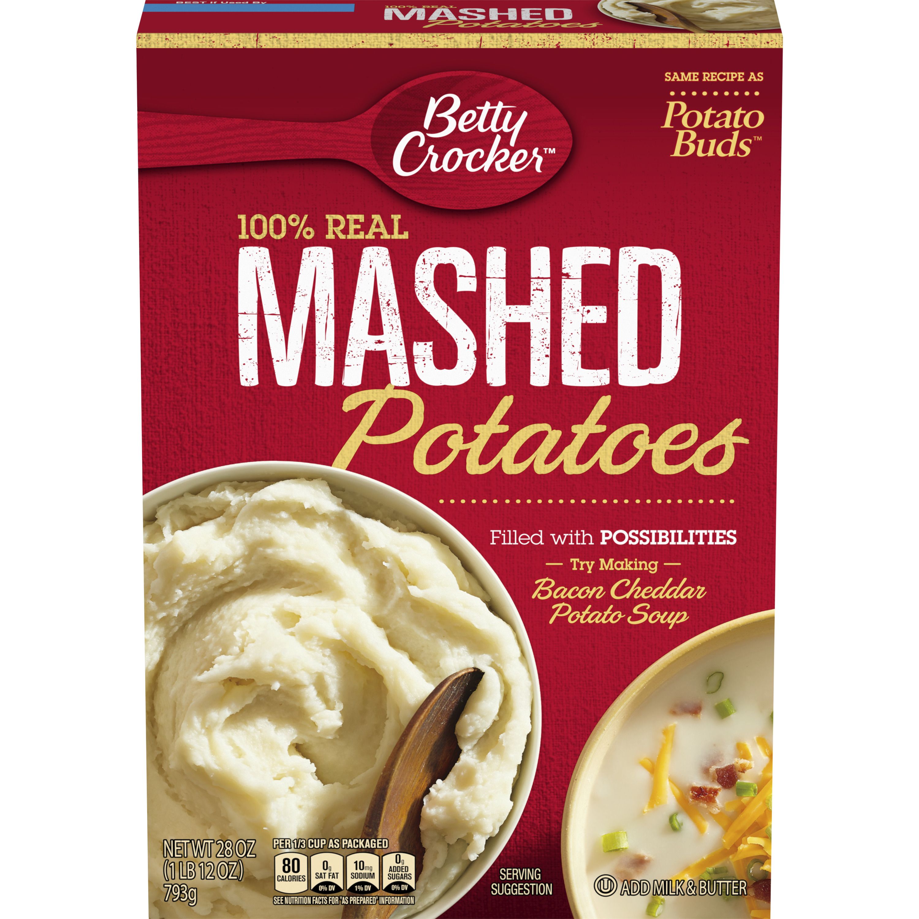 Betty Crocker Unflavored Mashed 28 oz - Front