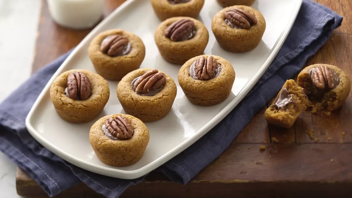 Pumpkin Pecan Peanut Butter Cookie Cups