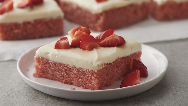Strawberries and Cream Sheet Cake