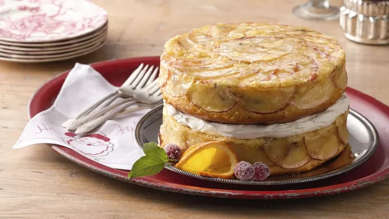 Upside-Down Apple Cake with Whiskey-Soaked Fruit