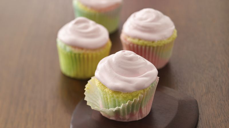 Pastel Angel Food Cupcakes