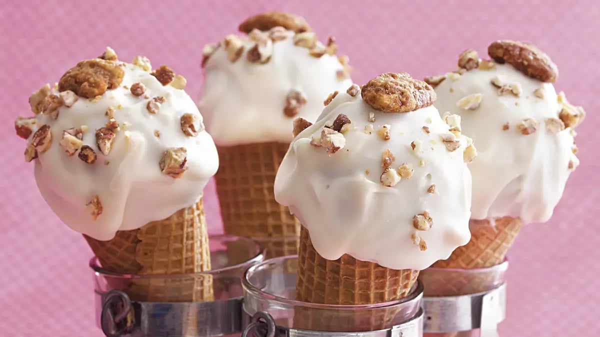 Butter Pecan Ice Cream Cones