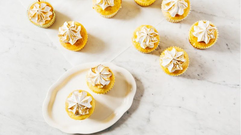 Lemon Meringue Poke Cupcakes