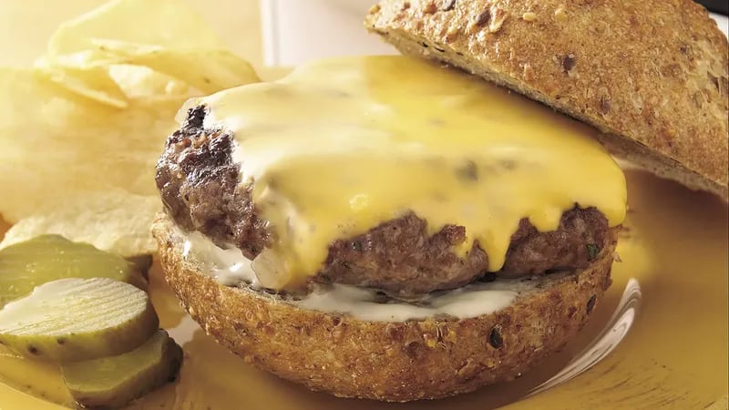 Grilled Ranch Cheeseburgers