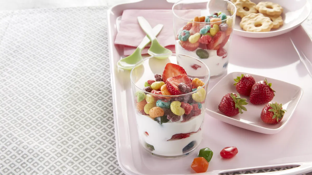 Coconut-Berry "Bubble" Parfait