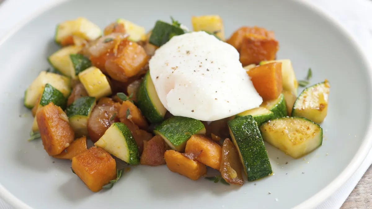 Sweet Potato and Zucchini Hash