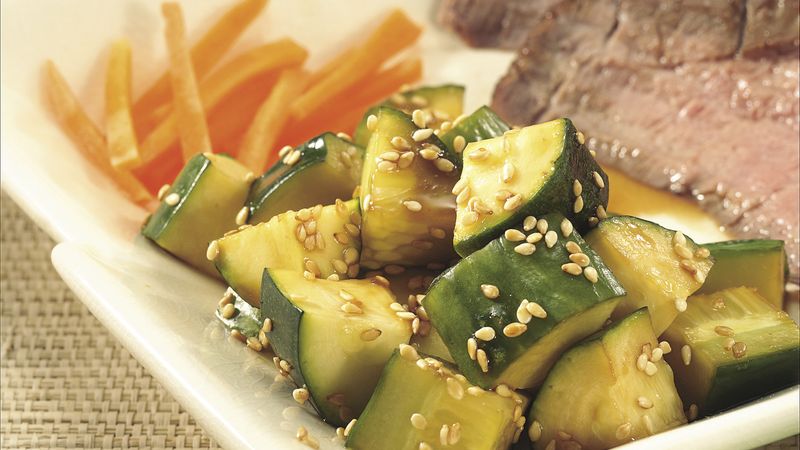 Asian Cucumber-Zucchini Salad