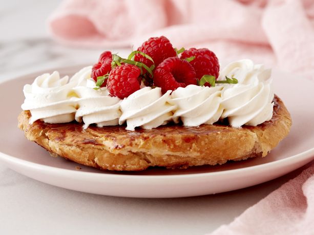 Raspberry and Cream Flat Croissants