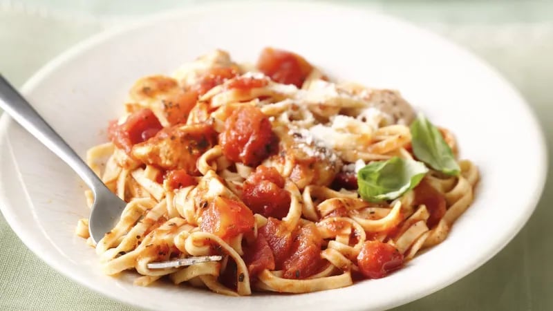 Tomato-Basil Linguine with Chicken