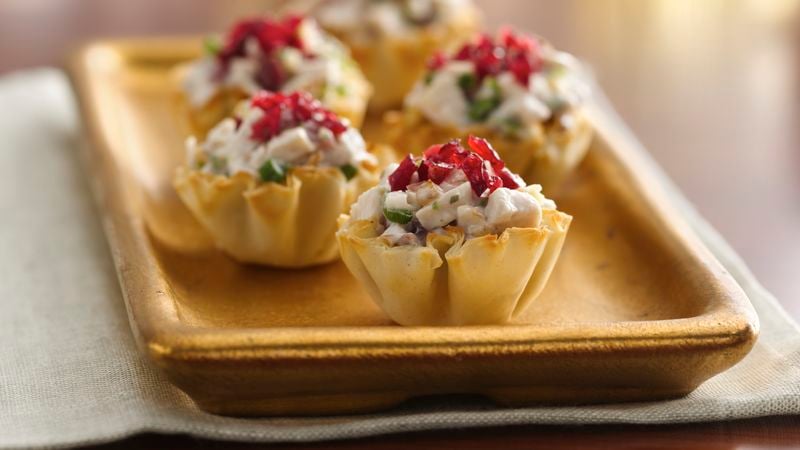 Cranberry Chicken Phyllo Cups