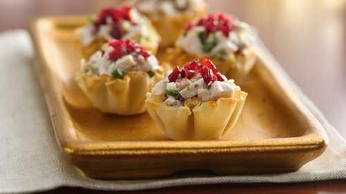 Quick Leek and Chicken Phyllo Cups