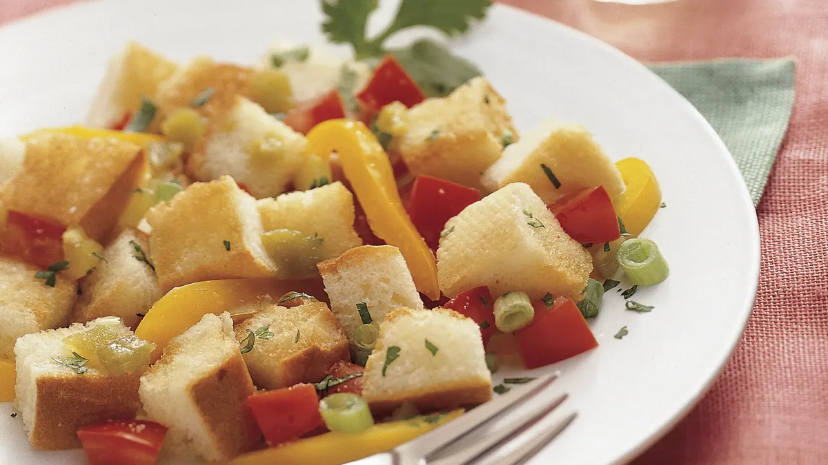 Green Chile Panzanella Salad