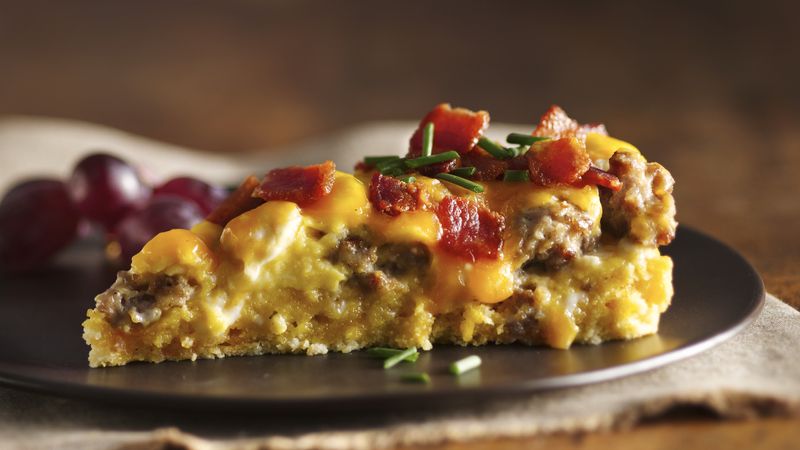 Sausage-Bacon and Cheese Breakfast Torte