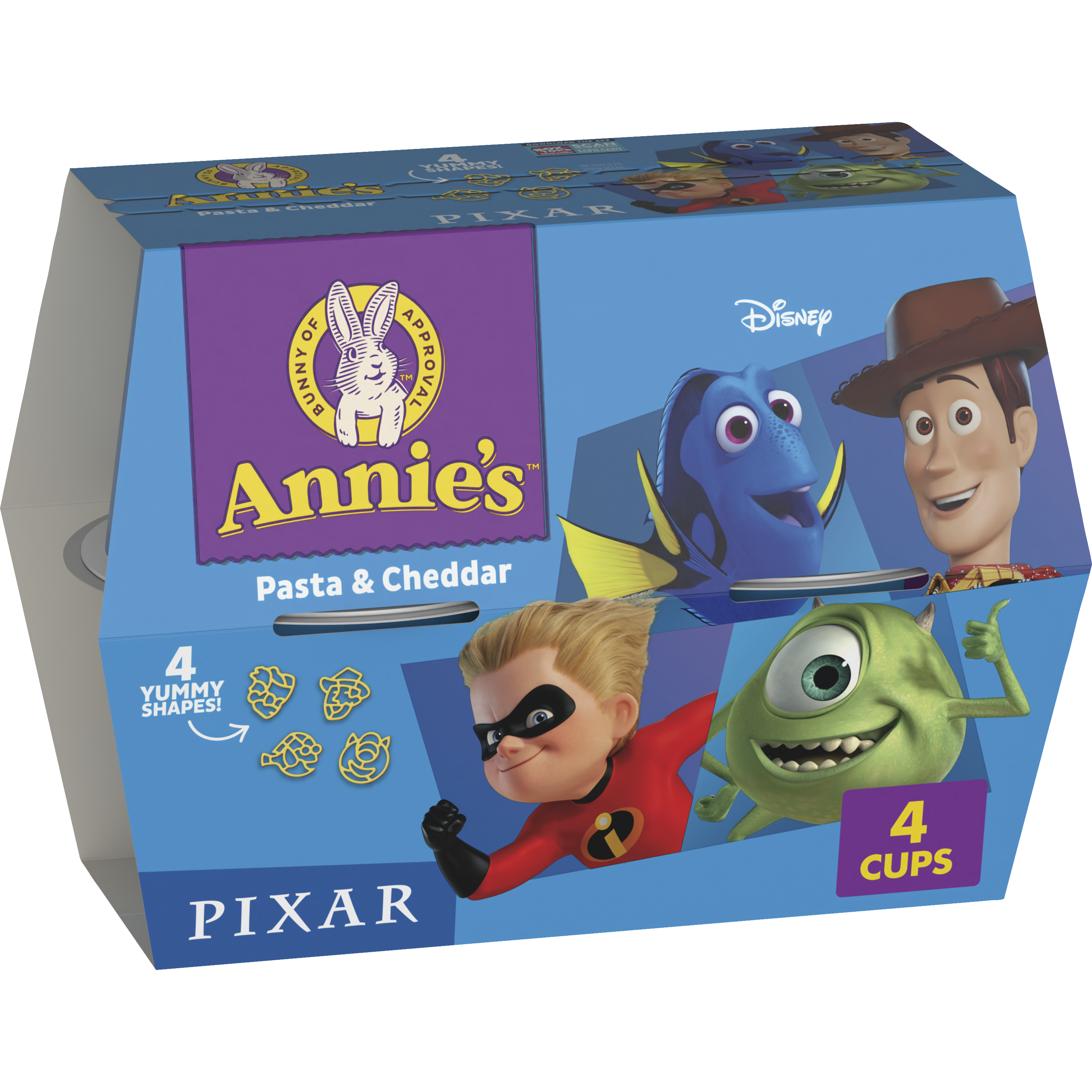 Annies US | Disney 100th Shapes Microwavable Pasta & Cheddar Cups