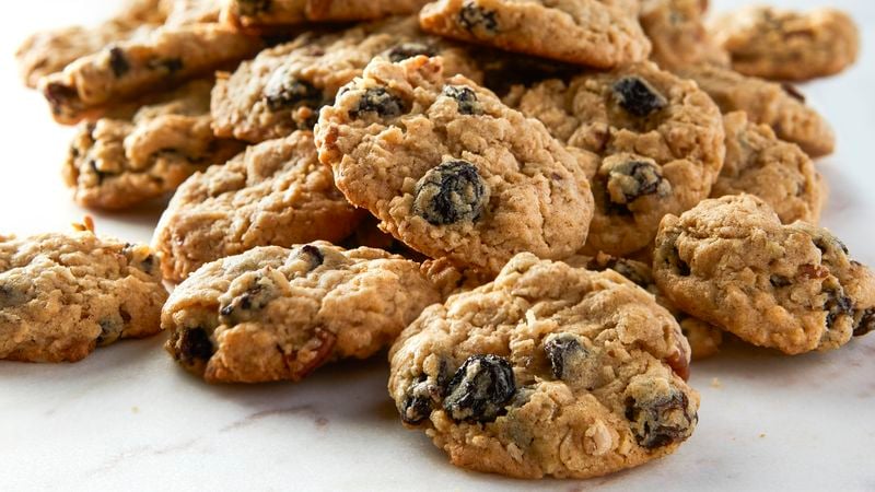 Cake Mix Oatmeal-Raisin Cookies