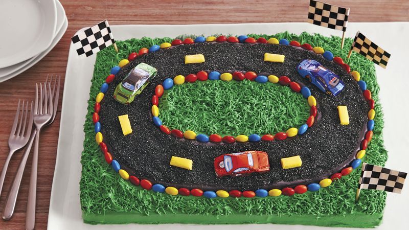 Racetrack Sheet Cake