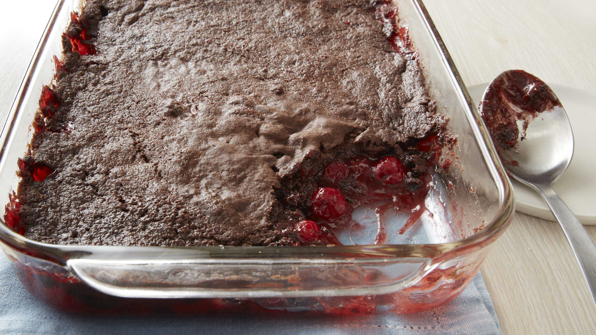 Chocolate Cherry Sheet Cake with Fudge Frosting - The Food Charlatan
