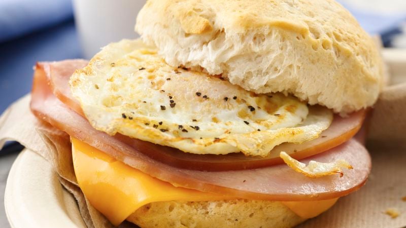 Ham, Egg, and Cheese Breakfast Sandwiches Recipe