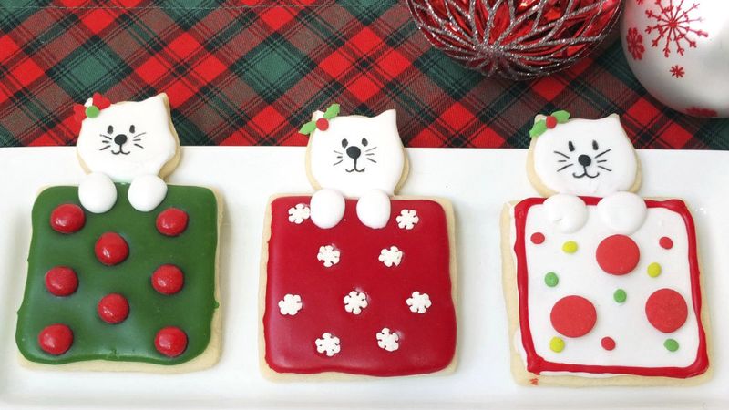 Christmas Cat Cookies
