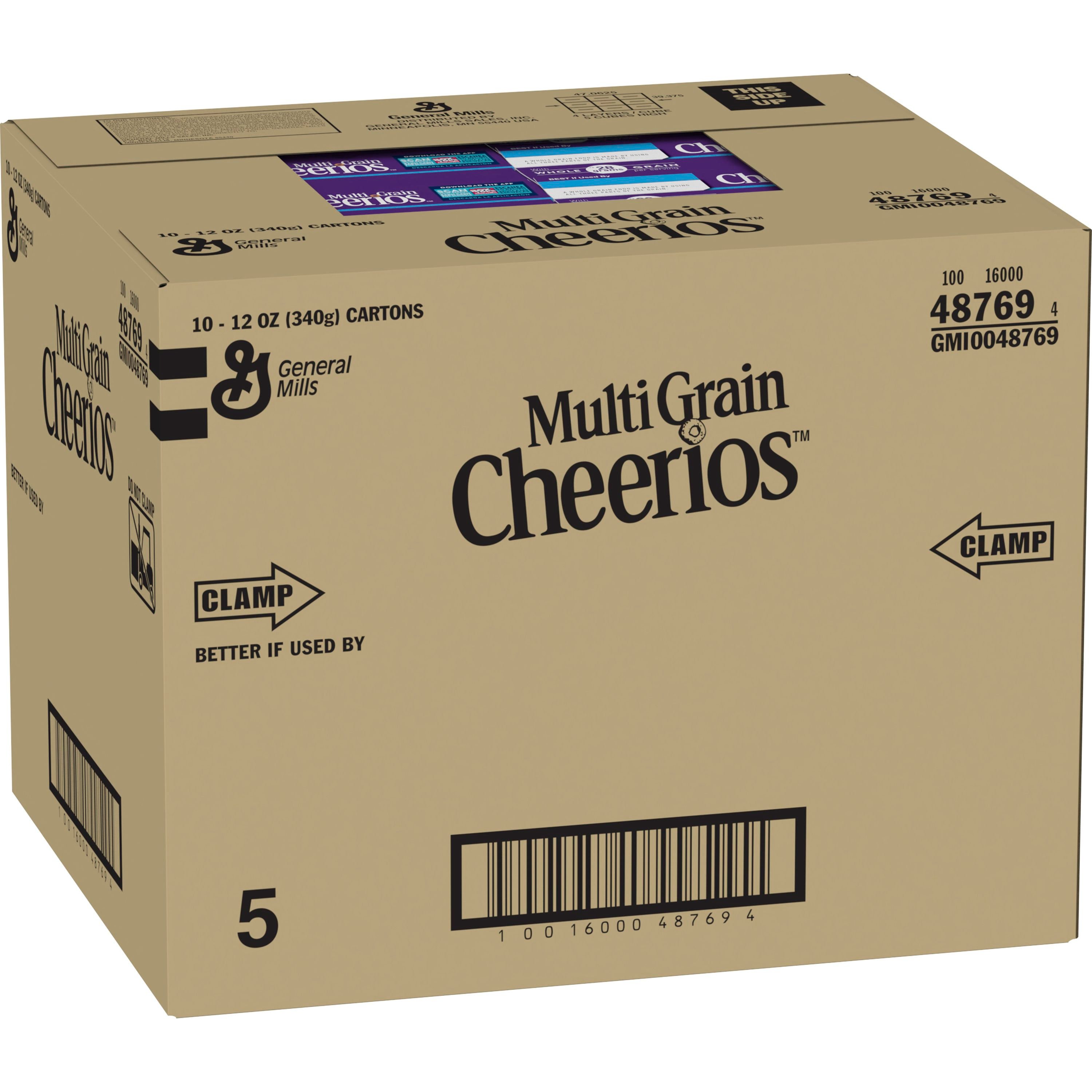 Case - Left Front 3D Multi Grain Cheerios Cereal Box Large Size (10 ct) 12 oz