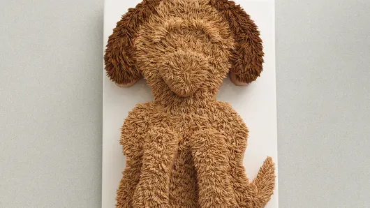 Cute Golden Doodle Dog Cake