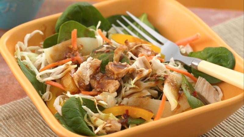 Asian Chicken Salad With Peanut-Soy Dressing