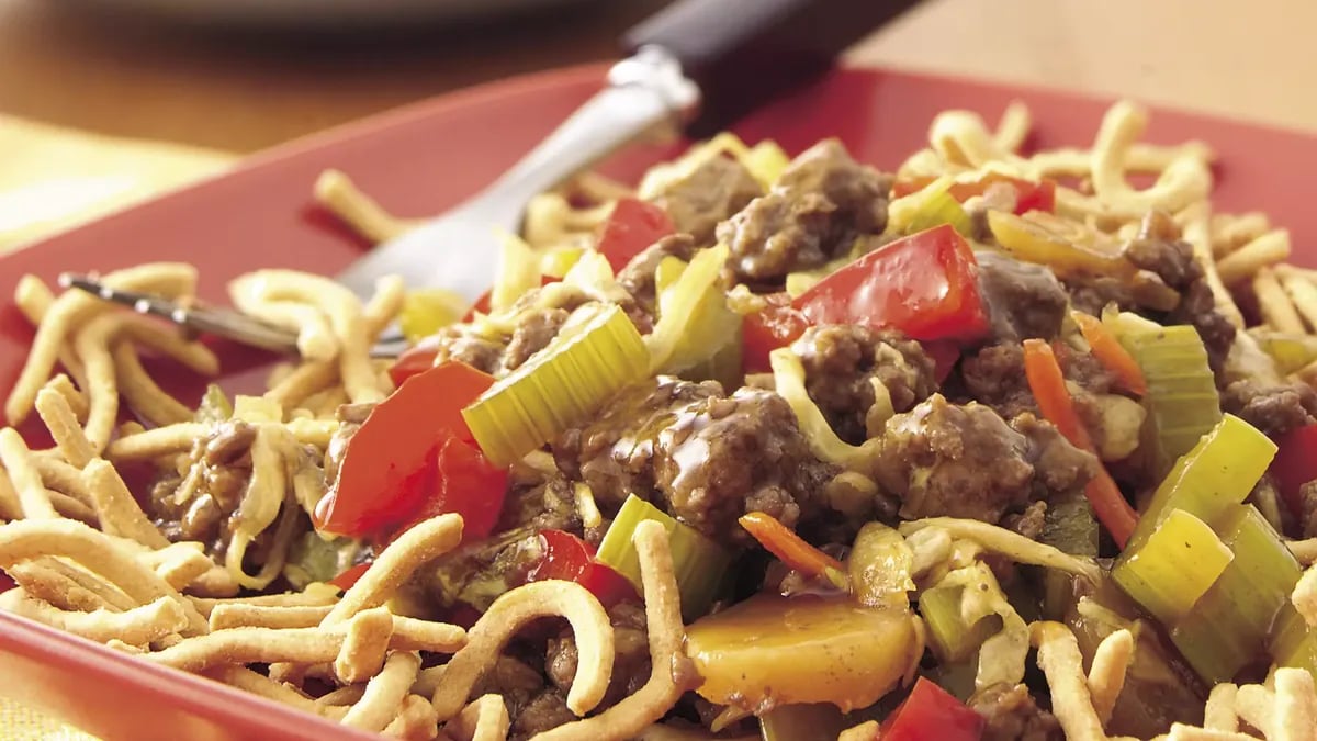 Ground Beef Chow Mein