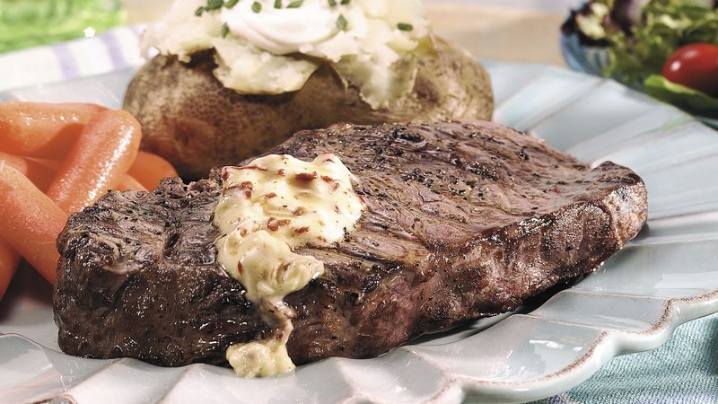 Grilled Steaks with Chipotle Butter