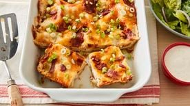 Cheesy Chicken Stuffed Shells • Bread Booze Bacon