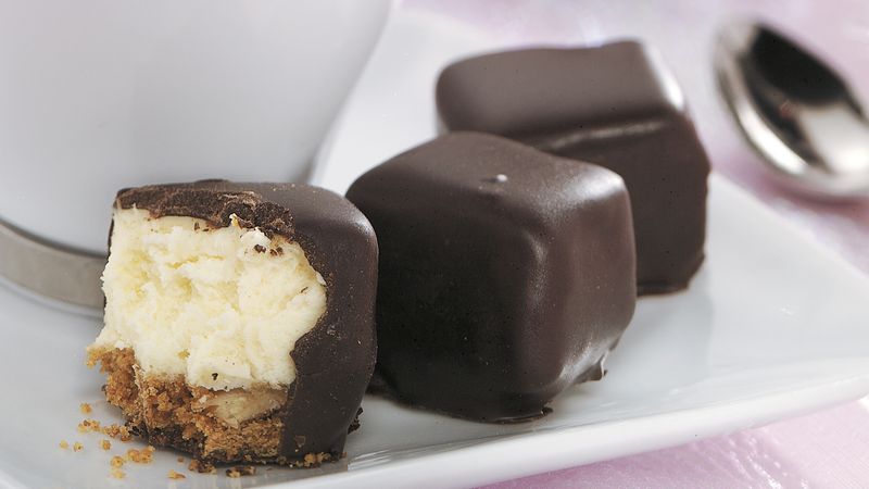 Chocolate-Covered Cheesecake Bites
