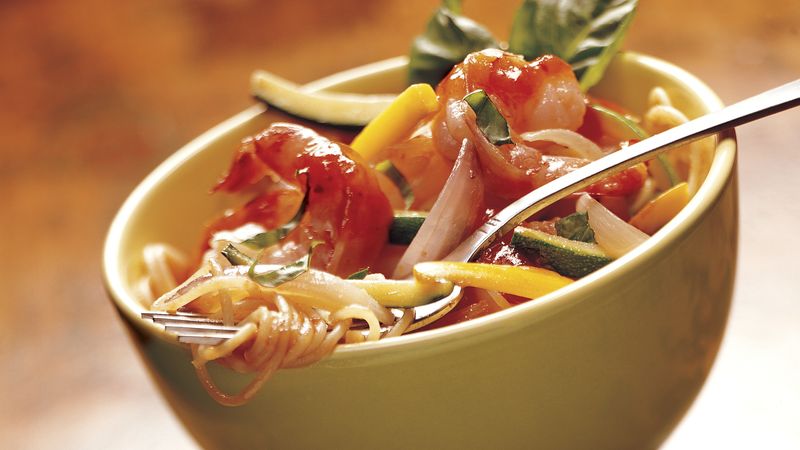Marinara Shrimp and Vegetable Bowls