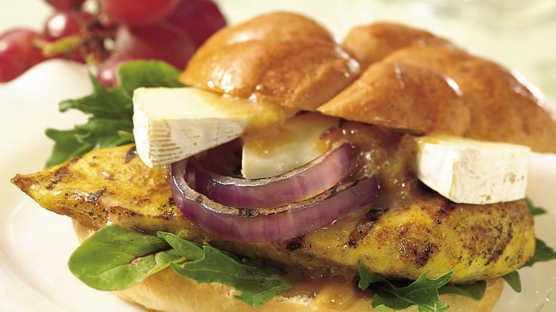 Grilled Chicken, Chutney and Brie Sandwiches