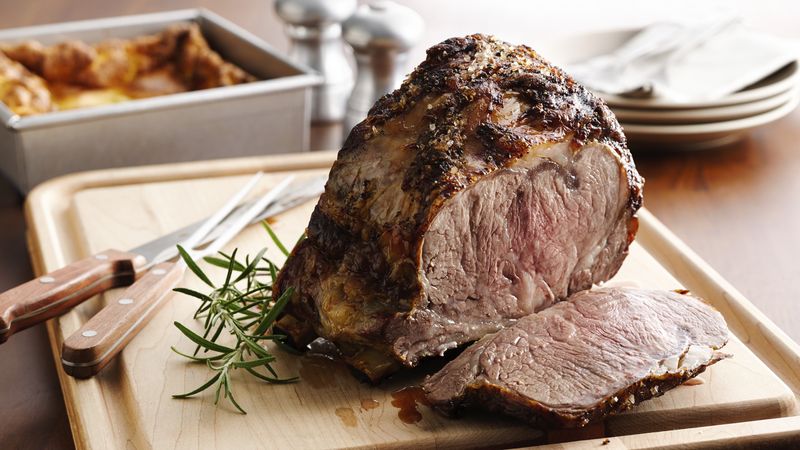 Beef Rib Roast with Yorkshire Pudding