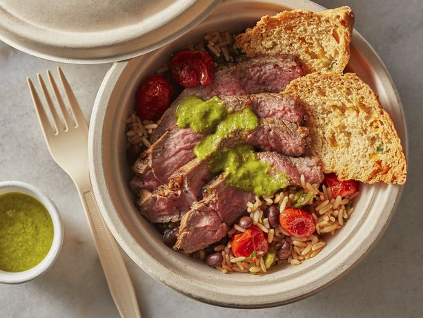 Seared Southwest Steak with Jalapeño Cheddar Toast