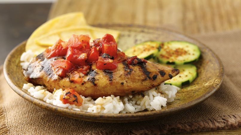 Balsamic Grilled Chicken with Fresh Tomato Salsa