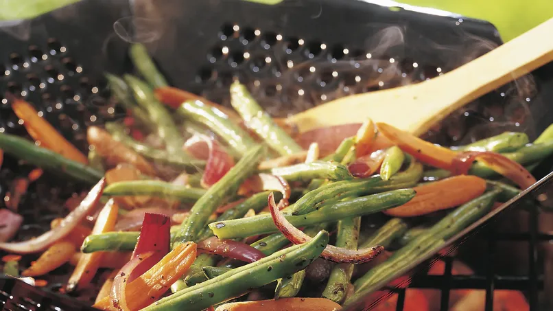 Grilled Baby Carrots and Green Beans