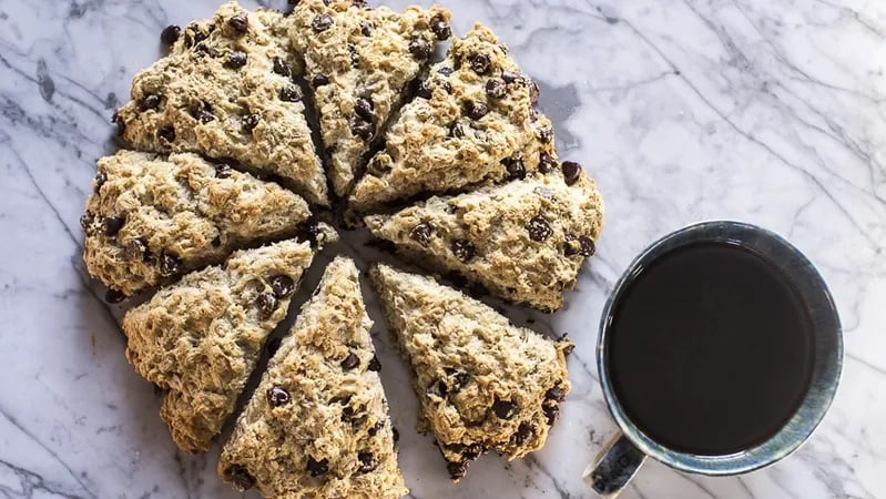 Mexican Chocolate Chip-Oatmeal Scones