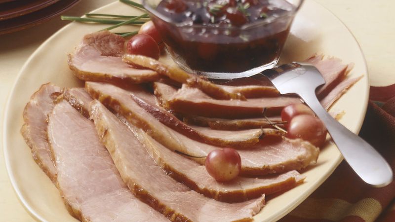 Slow-Cooker Ham with Currant-Cherry Sauce