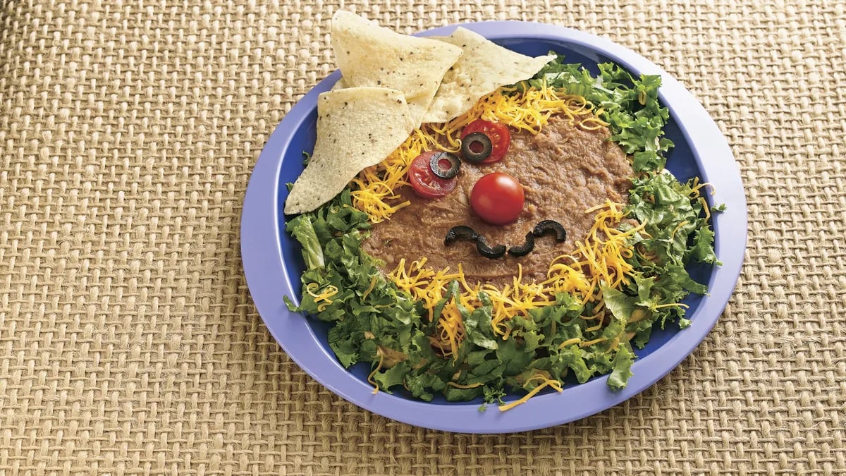 Halloween Scarecrow Taco Dip